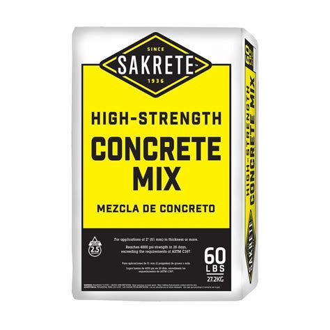 sakrete  lb high strength concrete mix  lowescom