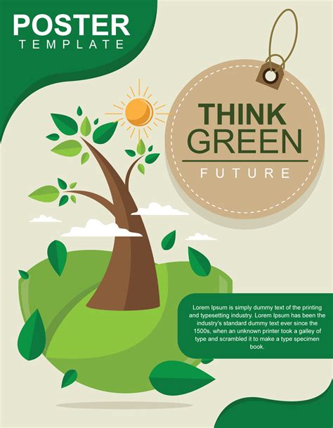 simple  green poster design  vector art  vecteezy