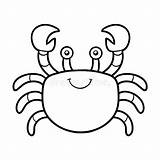 Crab Krab Kleurend Kleurende Gaviota Cangrejo Libres Droits Ksenya Savva Vecteurs sketch template