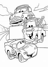 Coloring Cars Pages Disney sketch template