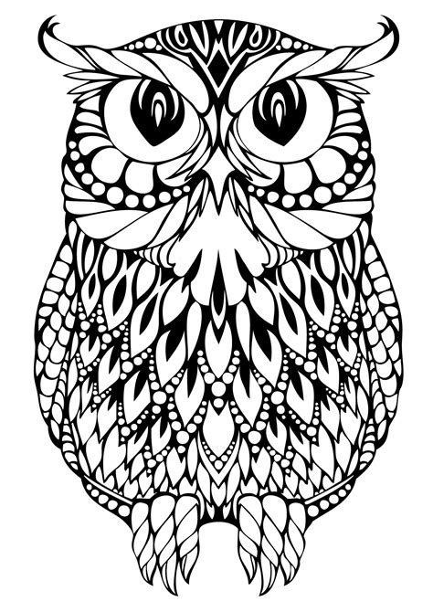 abstract owl coloring pages  getdrawings