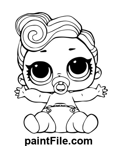 doll lil queen  printable coloring pages