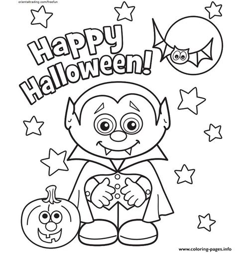 happy halloween coloring page printable
