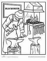 Blacksmith Coloring Designlooter sketch template