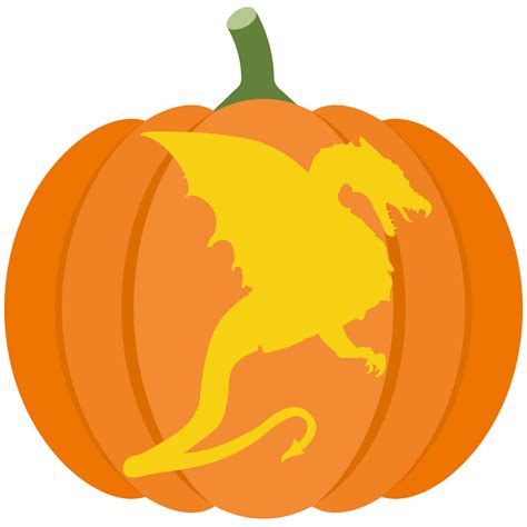 dragon pumpkin stencil  printable papercraft templates