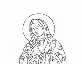 Virgen Guadalupe Dibujar Imprimir Virgencita Imágenes Calcar Clipground sketch template