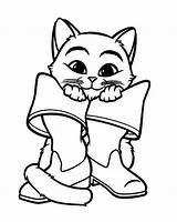 Puss Boots Coloring Pages Drawing Cartoon Disney Getdrawings Cartoons Kids Print Standing Behind Franny Feet sketch template