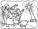 Herders Kerstverhaal Kleurplaten Kerst Jezus Nativity Herder Kerstmis Bethlehem Bijbel Ster Geboorte Colorir Nascimento sketch template