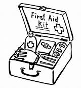 Aid First Coloring Pages Kit Box Medical Colouring Drawing Emergency Medicine Doctor Tools Tool Cartoon Kids Purposes Supplies Color Clipartmag sketch template