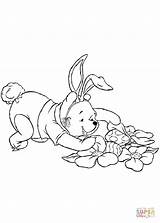Pooh Winnie Easter Coloring Pages Hunting Fro Eggs Printable sketch template
