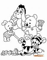 Coloring Pooh Pages Winnie Tigger Disney Baby Printable Book Comments sketch template