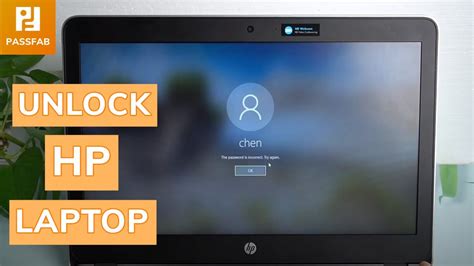 unlock hp laptop screen