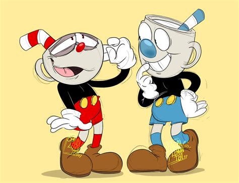 ¡wattup Brotowski On Twitter Doodles Cuphead Mugman Fanart