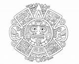Aztec Calendar Coloring Mayan Pages Drawing Stone Sun Printable Print Drawings Easy Mandala Getdrawings Tattoo Color Symbols Azteca Getcolorings Woman sketch template