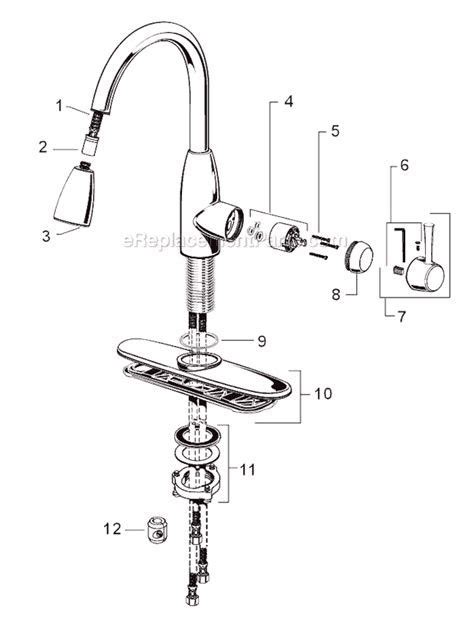 american standard kitchen faucet parts diagram  kitchenfaucetsheadkitchenfaucetssensor