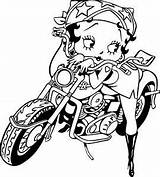 Betty Boop Biker Vinyl sketch template