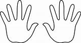 Right Outline Left Handprint Clipart Hand sketch template