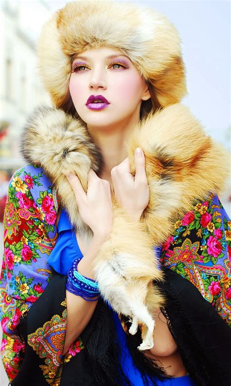 girl in a russian shawl russian fashion fashion russian beauty