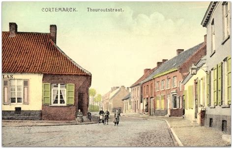kortemark kortemark zicht op de thouroutstraat carte postale ancienne  vue dhier