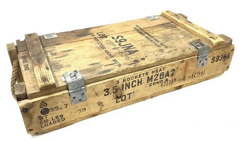 lot vintage rocket ammunition advertising wood crate