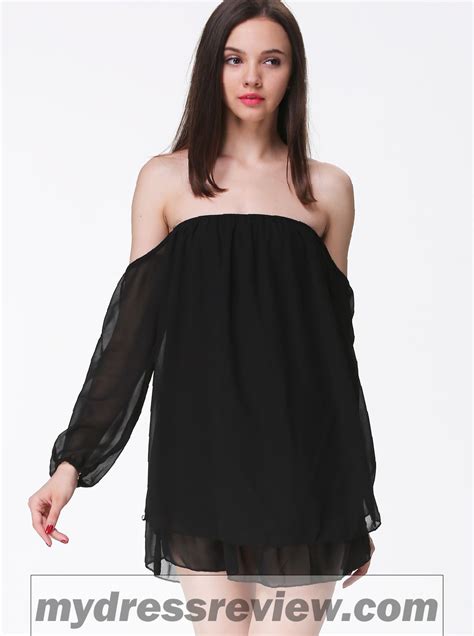 shoulder black long sleeve dress fashion outlet review mydressreview