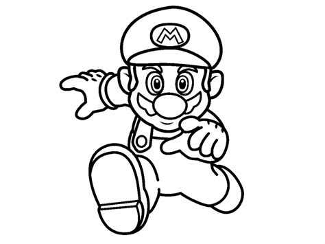 mario running coloring page coloring pages