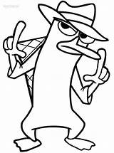 Perry Platypus Coloring Pages Printable Kids Cool2bkids Colouring Ferb Drawing Phineas Clipart Clipartmag sketch template