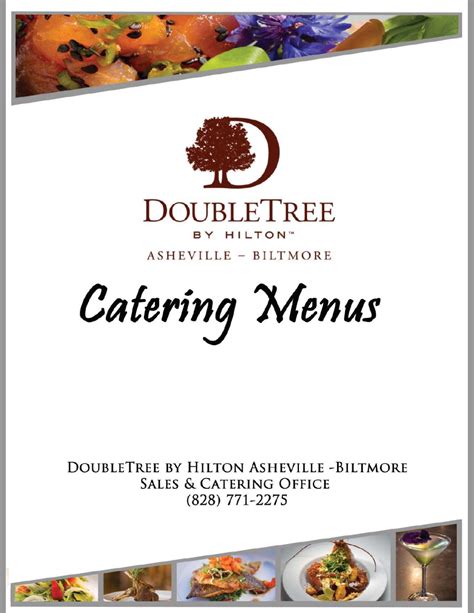 doubletree  hilton asheville biltmore catering menus  lauren cooper
