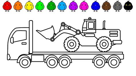 excavator truck coloring book coloring pages  kids coloring pages