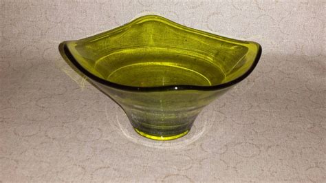 Art Glass Bowl Mid Century Decor By Ageandartvintage On Etsy