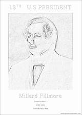 Sheet Coloring President 13th Fillmore Millard sketch template