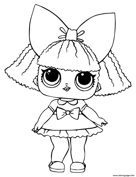 lol doll glitter queen coloring page printable