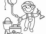 Plumber Coloring Pages Getcolorings Kids Color Drawing Print sketch template