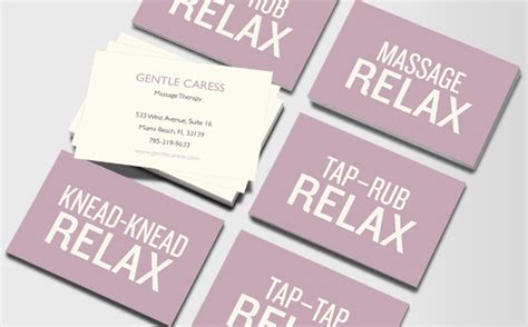massage therapist business card samples and ideas
