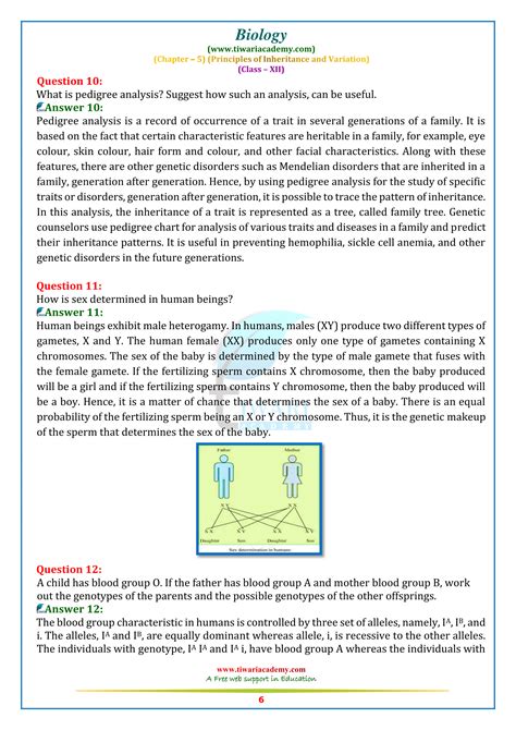 Ncert Solutions For Class 12 Biology Chapter 5 Principle