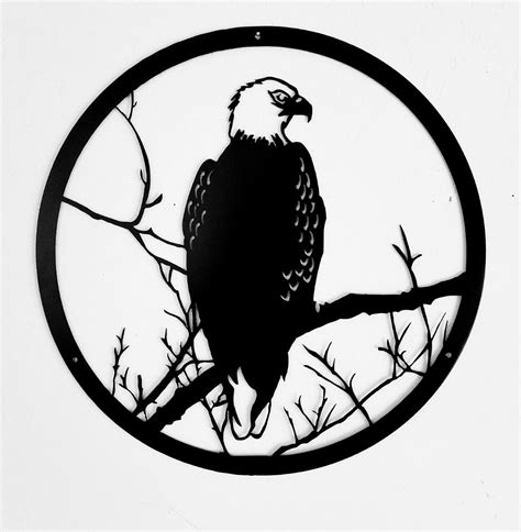 eagle wildlife metal art scene wildlife  animal wall art silhouettes