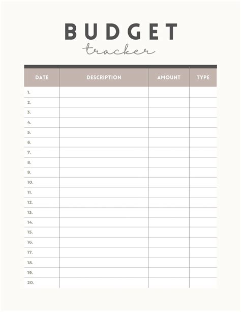 simple monthly budget planner printable template lupongovph