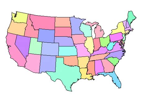state map  names printable map
