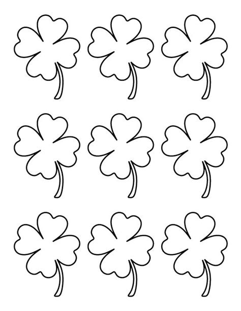 leaf clover template coloring home