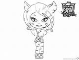 Pages Toralei Coloring Stripe Monster High Printable Kids sketch template