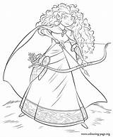 Coloring Merida Pages Disney Princess Colouring Brave Bow Arrow Drawings Kids sketch template