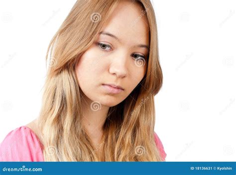 sad teenage girl stock image image  person