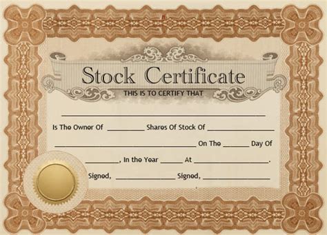 stock certificate templates word psd ai publisher