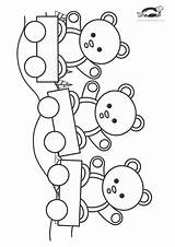 Print Krokotak Christmas Printables Colouring Bear sketch template