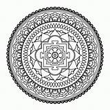 Mandala Intricate Buddhist Tibetan Mandalas Difficult Adults Coloringhome Complicated sketch template