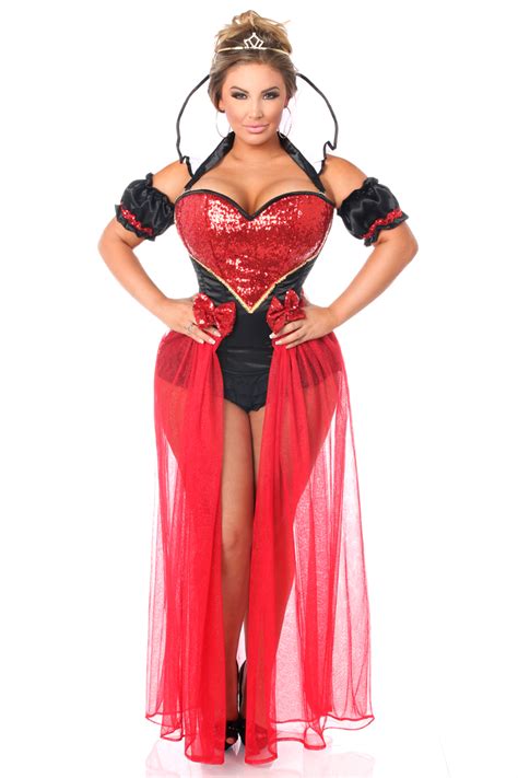 fairytale queen of hearts corset costume up to size 6x