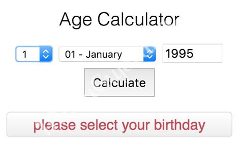 age calculator calculate  age  years months days marugujarat