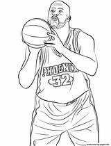 Shaquille Oneal Basketball Neal Durant Supercoloring sketch template
