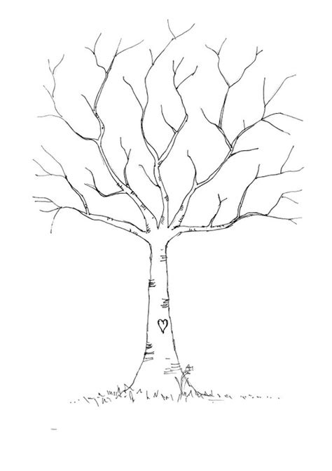 fall tree template clipart