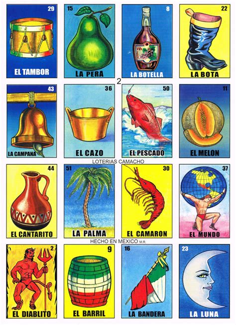 Loteria De Camacho Scripturient Mexican Loteria Cards